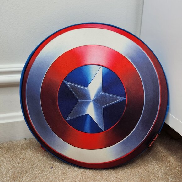 Marvel Captain America Shield Backpack Circle Shape 12" Toddler Bookbag - Picture 1 of 4
